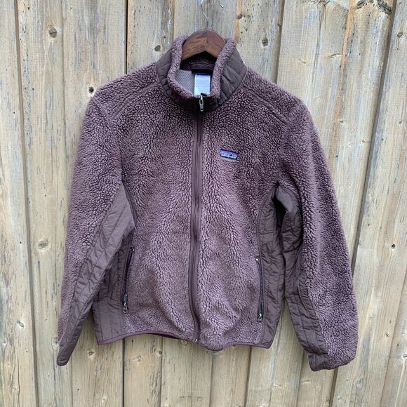 Patagonia Full Zip Sherpa Jacket Brown - Picture 1 of 10